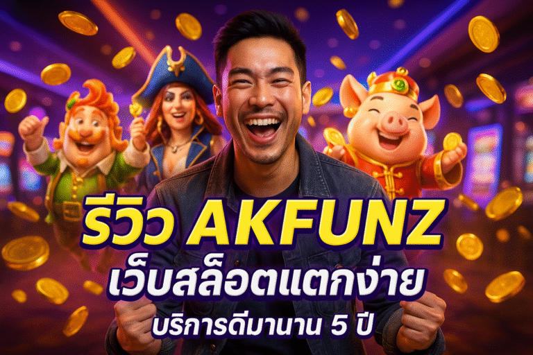 รีวิว AKFUNZ เว็บสล็อตแตกง่าย บริการดีมานาน 5 ปี