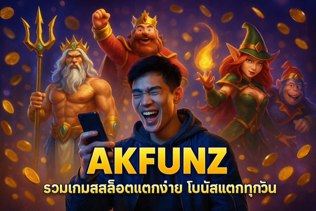 AKFUNZ รวมเกมสล็อตแตกง่าย โบนัสแตกทุกวัน